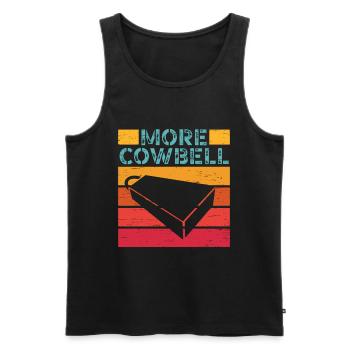 Mehr Kuhglocke Bandmitglied Witzig Rockband - Männer Premium Bio Tank Top - Schwarz - Vorne - AI Model Male 178 light (178cm)