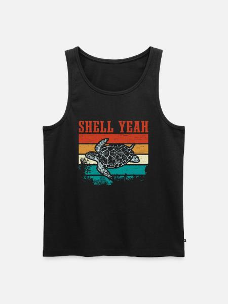 Turtle Retro Turtle Saying Funny - Men's Premium Organic Tank Top - black