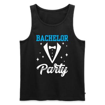 Enterrement de vie de garçon Bachelor bachelorette - Débardeur bio Premium Homme - noir - Devant - Michal (187cm)