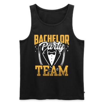 Bachelor Party Team Bachelor Bride - Men's Premium Organic Tank Top - black - Front - AI Model Male 178 light (178cm)