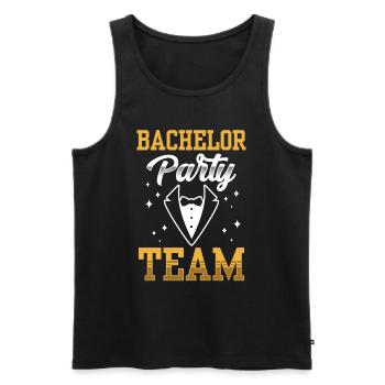 Junggesellenabschied Team Braut Junggeselle - Männer Premium Bio Tank Top - Schwarz - Vorne - Michal (187cm)