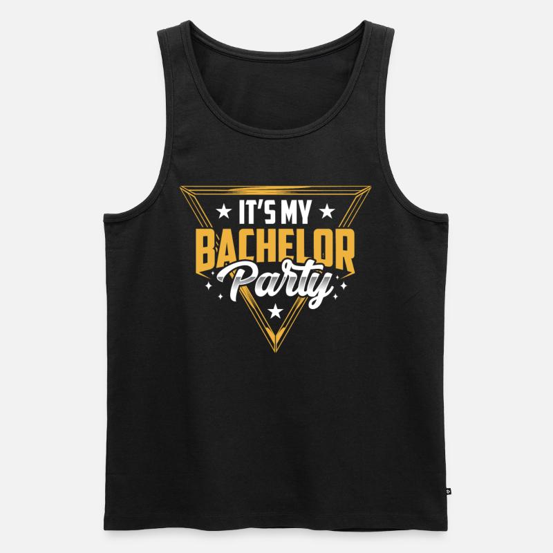It's my bachelor party bachelor bride - Men's Premium Organic Tank Top - black