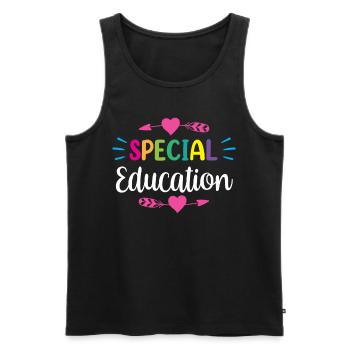 Sonderpädagogik Lehrer Sonderpädagoge Beruf - Männer Premium Bio Tank Top - Schwarz - Vorne - AI Model Male 178 light (178cm)