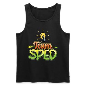 Team Special Education Special Education Teacher Profession - Men's Premium Organic Tank Top - black - Front - AI Model Male 178 light (178cm)