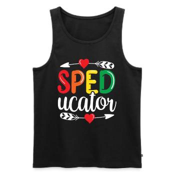 Sped-Ucator Profession Special Education Special Education Special Education - Men's Premium Organic Tank Top - black - Front - AI Model Male 178 light (178cm)