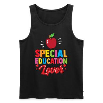 Amoureux de l’éducation spécialisée Enseignants Éducation spécialisée - Débardeur bio Premium Homme - noir - Devant - Michal (187cm)