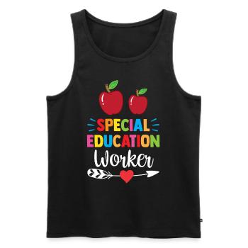 Special Education Workers Special Education Teachers - Men's Premium Organic Tank Top - black - Front - AI Model Male 178 light (178cm)