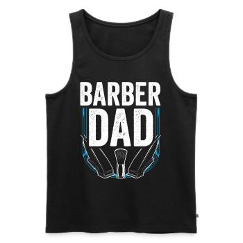 Barbier Papa Barbershop Barbiere Beruf Barber - Männer Premium Bio Tank Top - Schwarz - Vorne - AI Model Male 178 light (178cm)