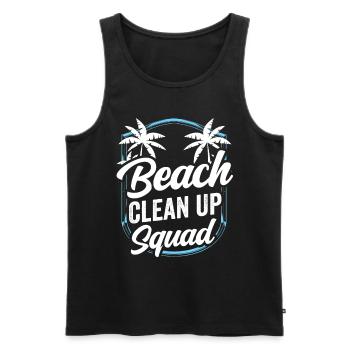 Beach Clean Up Squad Beach Cleaning Beach - Men's Premium Organic Tank Top - black - Front - AI Model Male 178 light (178cm)