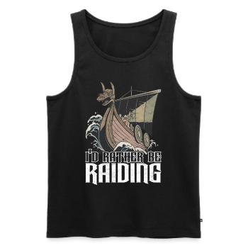 Mythologie nordique des Vikings - Débardeur bio Premium Homme - noir - Devant - AI Model Male 178 light (178cm)