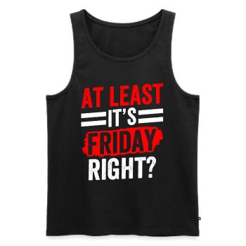 Wenigstens Ist Es Freitag Sarkastisch Endlich - Männer Premium Bio Tank Top - Schwarz - Vorne - AI Model Male 178 light (178cm)