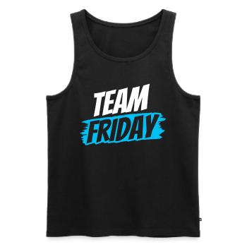 Team Freitag Sarkastisch Endlich Humor Wochenende - Männer Premium Bio Tank Top - Schwarz - Vorne - Michal (187cm)