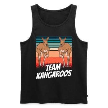 Team Kangaroos Australia Lovers Animal Kangaroo - Men's Premium Organic Tank Top - black - Front - Michal (187cm)