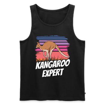 Kangaroo Expert Kangaroos Animal Lovers - Men's Premium Organic Tank Top - black - Front - Michal (187cm)