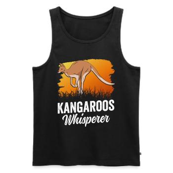 Kangaroo Whisperer Kangaroo Kangaroo Animal - Men's Premium Organic Tank Top - black - Front - AI Model Male 178 light (178cm)