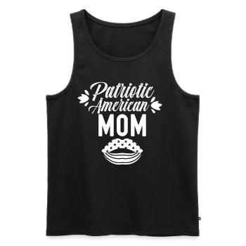 Patriotic American Mother USA Patriot US - Men's Premium Organic Tank Top - black - Front - Michal (187cm)
