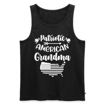 Patriotic American Grandmother US Patriot - Men's Premium Organic Tank Top - black - Front - Michal (187cm)