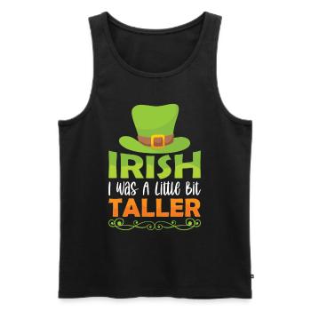 St Patrick's Day Irish Ireland Irish Gaelic - Men's Premium Organic Tank Top - black - Front - Michal (187cm)