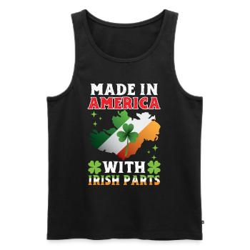 Made in America with Irish parts - Men's Premium Organic Tank Top - black - Front - Michal (187cm)