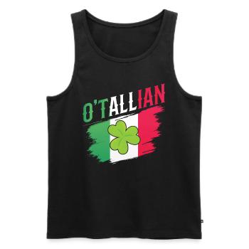 O'tallian Irish Ireland St. Patrick's Day Irish - Men's Premium Organic Tank Top - black - Front - Michal (187cm)