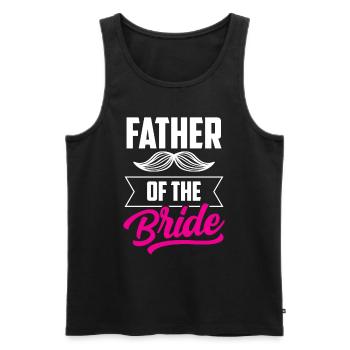 Père de la mariée mariées mariées fête de mariage - Débardeur bio Premium Homme - noir - Devant - Michal (187cm)