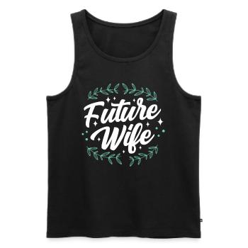 Future Wife Brides Wedding Bride Party - Men's Premium Organic Tank Top - black - Front - AI Model Male 178 light (178cm)