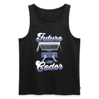 Zukünftiger Coder Code Programmierer Coding - Männer Premium Bio Tank Top - Schwarz - Vorne - AI Model Male 178 light (178cm)