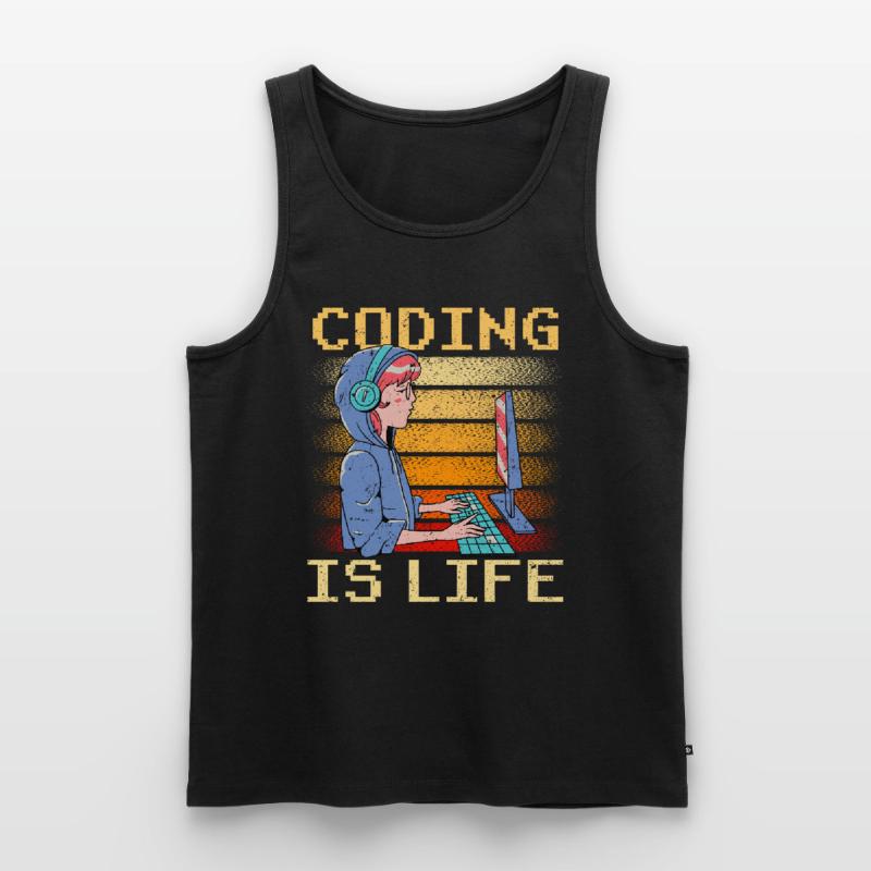 Coding Ist Leben Coder Code Programmierer Männer Premium Bio Tank Top