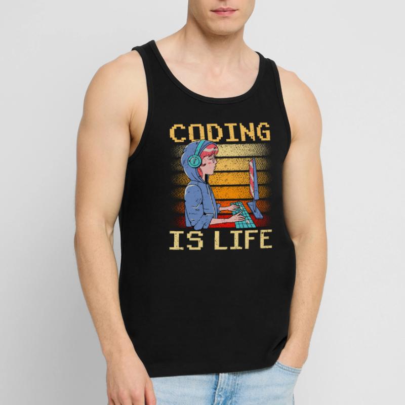 Coding Ist Leben Coder Code Programmierer Männer Premium Bio Tank Top
