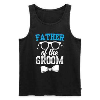 Fête de mariage du marié - Débardeur bio Premium Homme - noir - Devant - Michal (187cm)