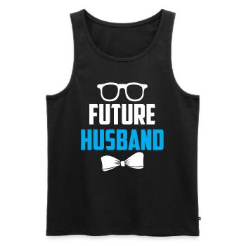 Future Husband Wedding Groom Party - Débardeur bio Premium Homme - noir - Devant - AI Model Male 178 light (178cm)