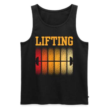 Lifting Workout Weightlifting Weightlifting Gym - Men's Premium Organic Tank Top - black - Front - AI Model Male 178 light (178cm)
