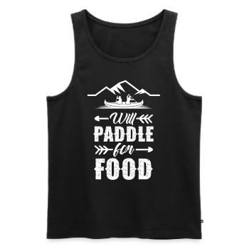Pagayer pour la nourriture Kayak Hobby Kayak Kayak - Débardeur bio Premium Homme - noir - Devant - Michal (187cm)
