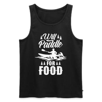 Paddeln Für Essen Kajakfahren Kayak Kajak Hobby - Männer Premium Bio Tank Top - Schwarz - Vorne - Michal (187cm)