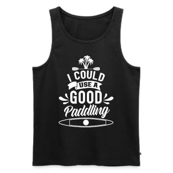 Ich Könnte Ein Gutes Paddeln Gebrauchen Kayak - Männer Premium Bio Tank Top - Schwarz - Vorne - Michal (187cm)