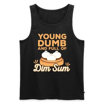Young Dumb And Full Of Dim Sum - Men's Premium Organic Tank Top - black - Front - AI Model Male 178 light (178cm)