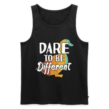 Dare To Be Different - Men's Premium Organic Tank Top - black - Front - AI Model Male 178 light (178cm)