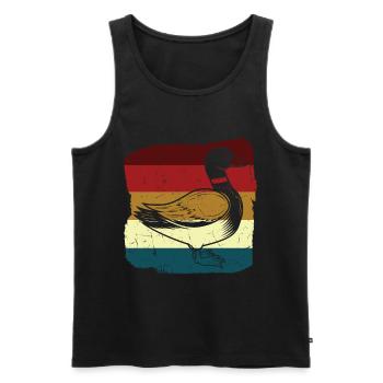 Vintage Duck Distressed Duck Hunter - Men's Premium Organic Tank Top - black - Front - Michal (187cm)