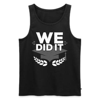 We Did It Graduation - Men's Premium Organic Tank Top - black - Front - AI Model Male 178 light (178cm)