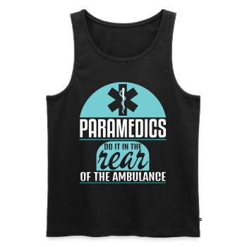 Paramedics Do it In The Rear Of The Ambulance - Men's Premium Organic Tank Top - black - Front - AI Model Male 178 light (178cm)