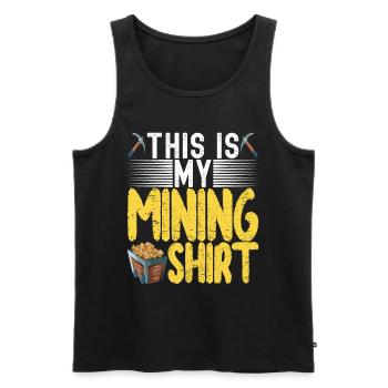 Gold Diggers Gold Mining - Men's Premium Organic Tank Top - black - Front - AI Model Male 178 light (178cm)