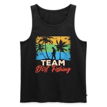 Équipe Dirt Fishing Détection de métaux Détection de métaux - Débardeur bio Premium Homme - noir - Devant - Michal (187cm)