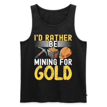 Gold Diggers Gold Mining - Men's Premium Organic Tank Top - black - Front - AI Model Male 178 light (178cm)