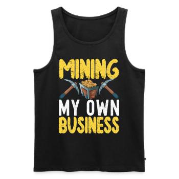 Gold Diggers Gold Mining - Men's Premium Organic Tank Top - black - Front - AI Model Male 178 light (178cm)