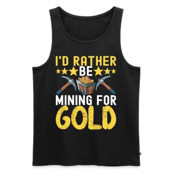 Gold Diggers Gold Mining - Men's Premium Organic Tank Top - black - Front - AI Model Male 178 light (178cm)