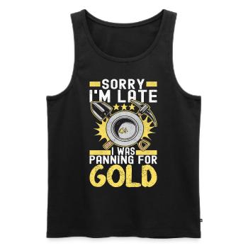 Gold Diggers Gold Mining - Men's Premium Organic Tank Top - black - Front - AI Model Male 178 light (178cm)