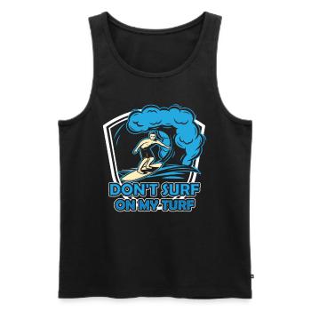 Surf Nicht In Meinem Revier Surfer Surfing - Männer Premium Bio Tank Top - Schwarz - Vorne - AI Model Male 178 light (178cm)