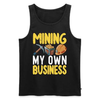 Gold Diggers Gold Mining - Men's Premium Organic Tank Top - black - Front - AI Model Male 178 light (178cm)