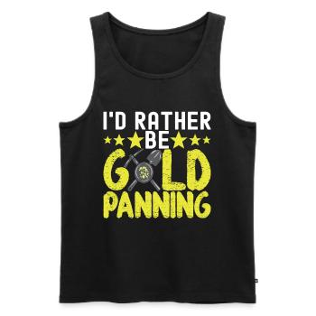 Gold Diggers Gold Mining - Men's Premium Organic Tank Top - black - Front - AI Model Male 178 light (178cm)