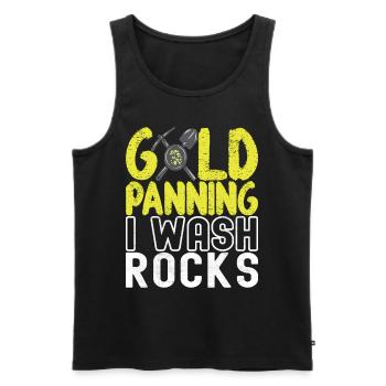Gold Diggers Gold Mining - Men's Premium Organic Tank Top - black - Front - AI Model Male 178 light (178cm)